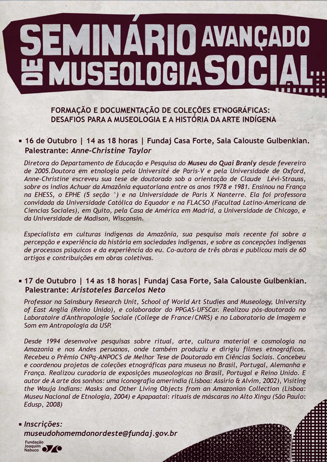 Terceira edição do seminário de Museologia Social no ano de 2012